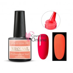 Oja semipermanenta RBAN NAIL 8ml Luminous Neon UV LED 6487 Red